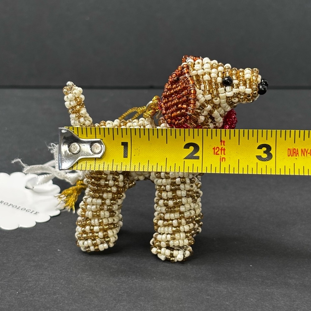 NWT ANTHROPOLOGIE Beaded Dog Ornament DOODLE - Picture 10 of 10